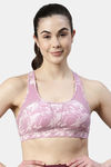 Enamor Medium Impact Sports Bra - Marble Mavve Print — thumbnail 1